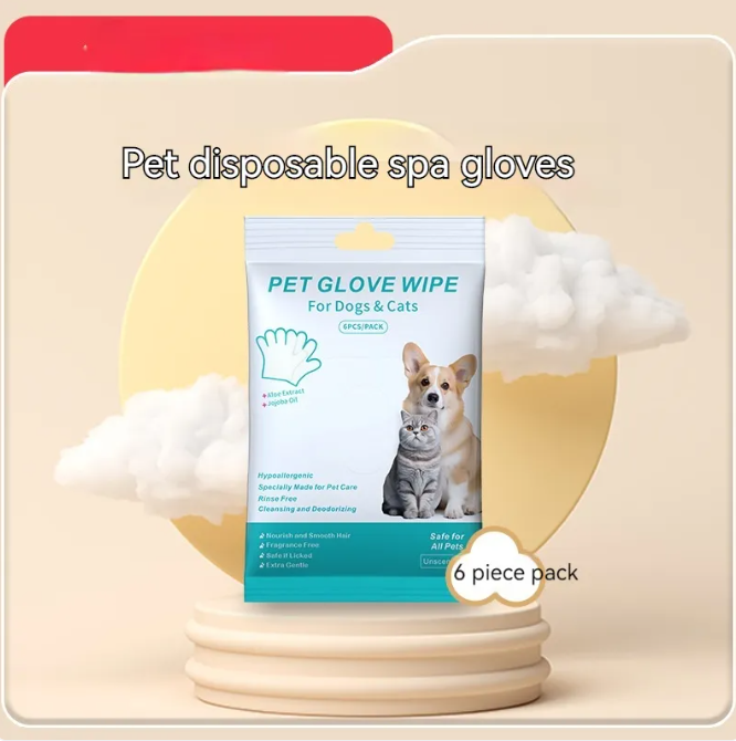 Pet Cleaning Gloves & Wipes